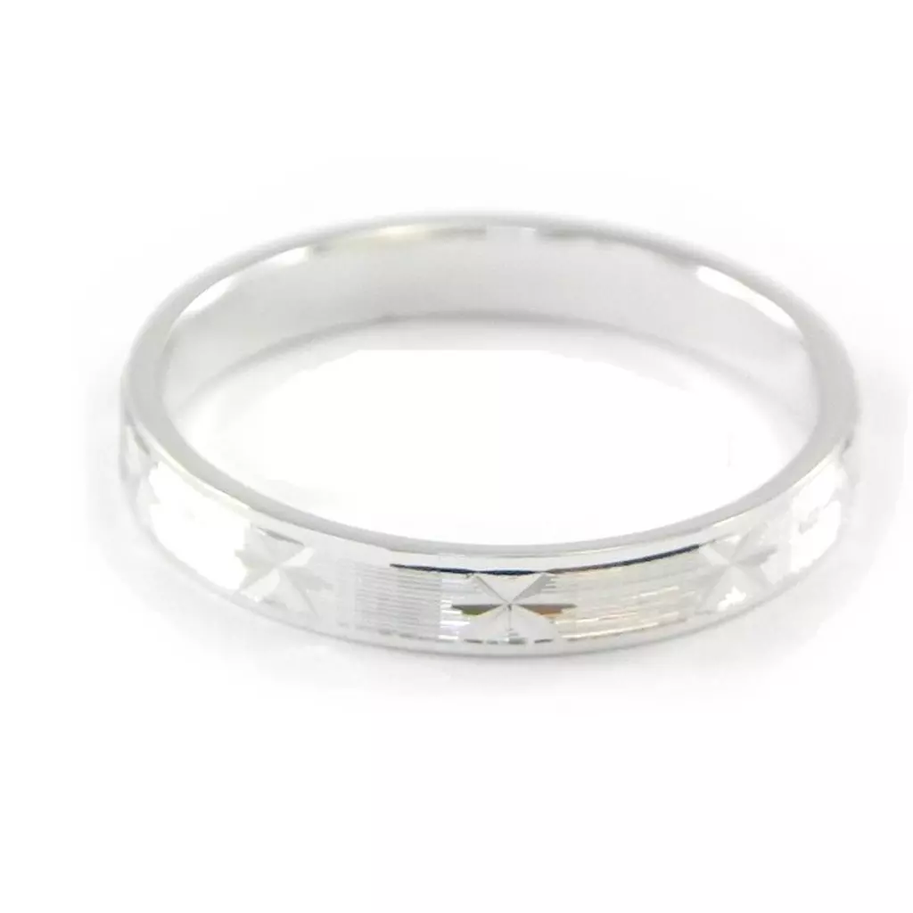 Les Trésors De Lily Alliance Argent 'Lien D'Amour' Argenté (rhodié) 3 Mm [G7594]