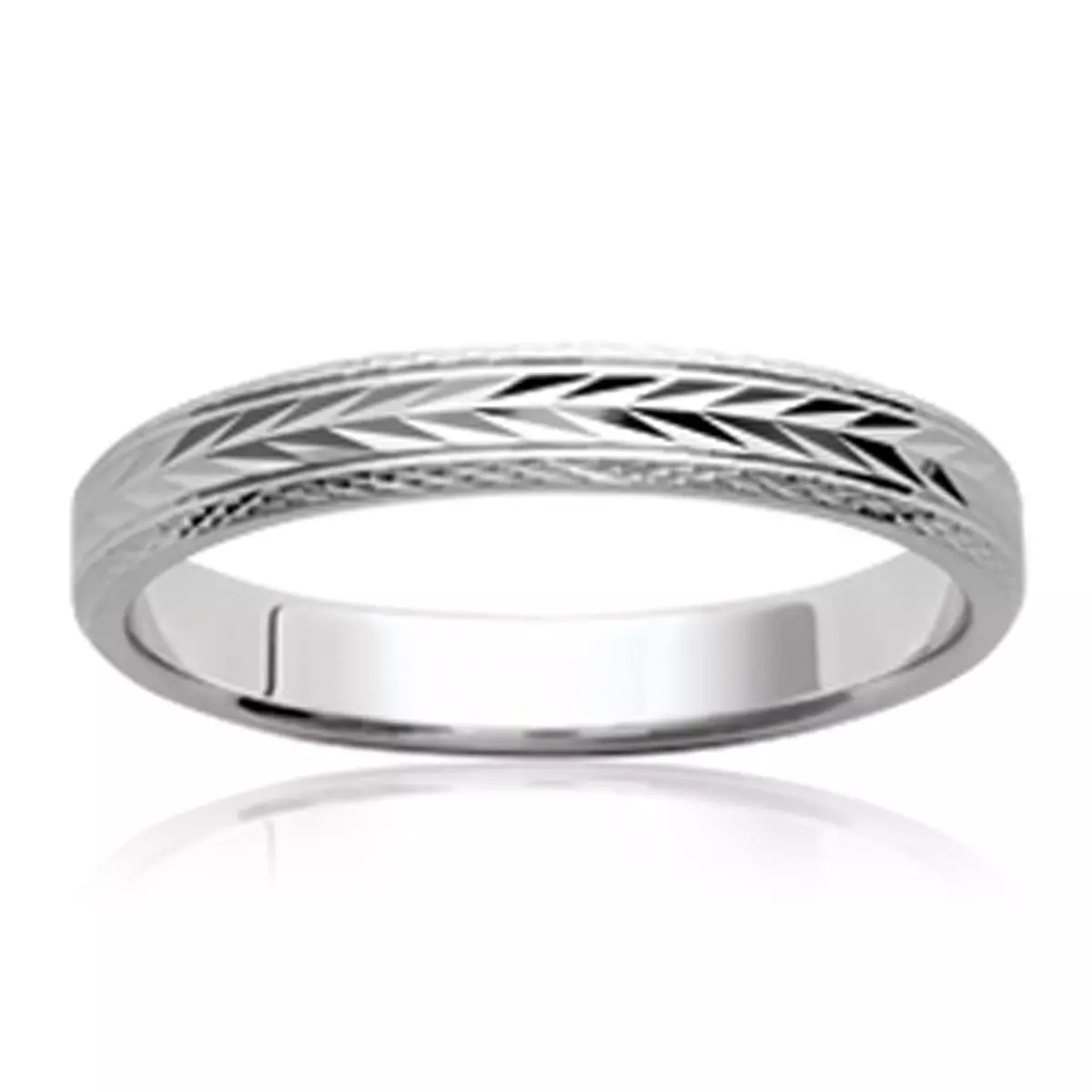les trésors de lily Alliance Argent 'Lien d'Amour' argenté (rhodié) 3 mm [P1954]