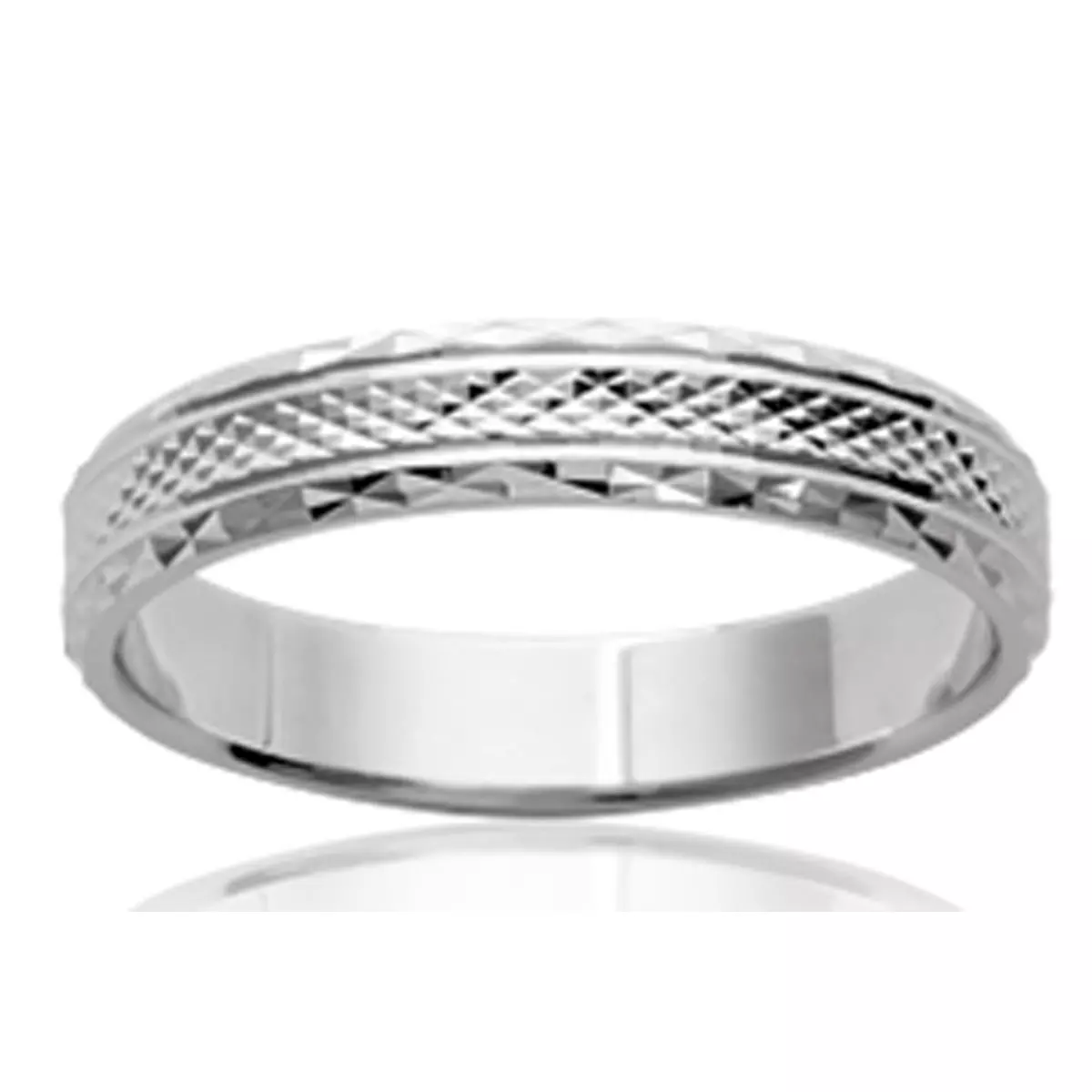 les trésors de lily Alliance Argent 'Lien d'Amour' argenté (rhodié) 4 mm [P1955]
