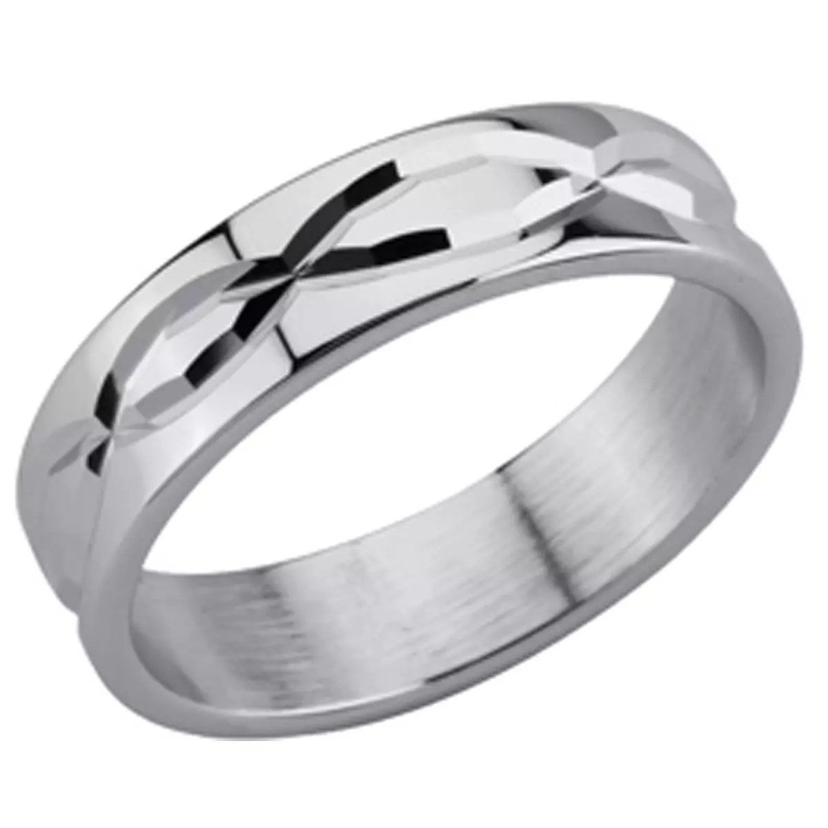 les trésors de lily Alliance Argent 'Lien d'Amour' argenté (rhodié) 5 mm [G7597]