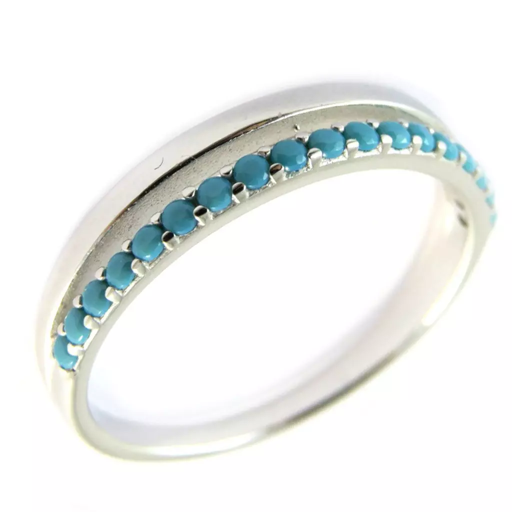 Les Trésors De Lily Alliance Argent 'Navajos' Turquoise Argenté [P0757]