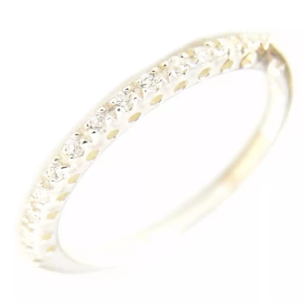 Les Trésors De Lily Alliance Argent 'Pour La Vie' Blanc 1 Mm [C7532]