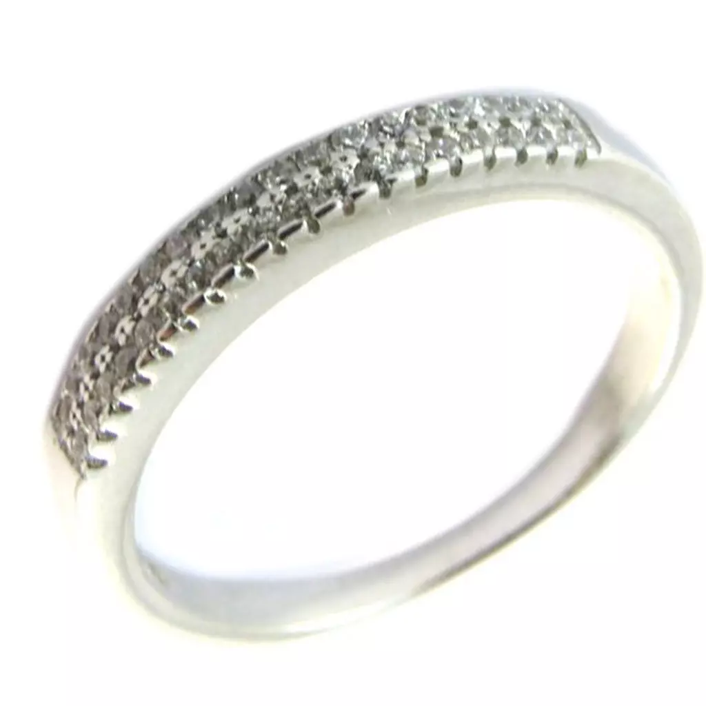 Les Trésors De Lily Alliance Argent 'Pour La Vie' Blanc 3 Mm [P1710]