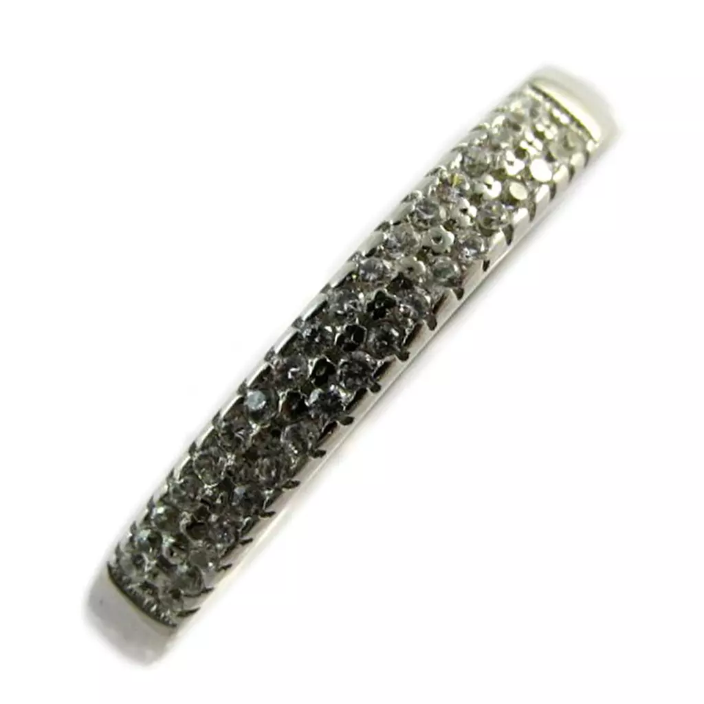 Les Trésors De Lily Alliance Argent 'Pour La Vie' Blanc 3 Mm [P1710]