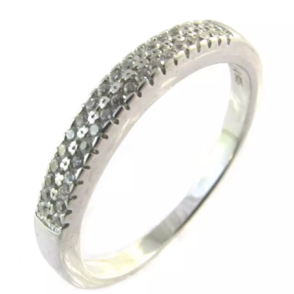 Les Trésors De Lily Alliance Argent 'Pour La Vie' Blanc 3 Mm [P1710]