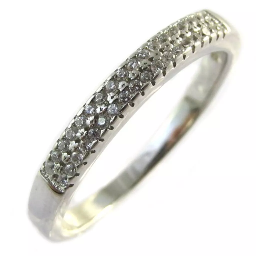 les trésors de lily Alliance Argent 'Pour la Vie' Blanc 3 mm [P1710]