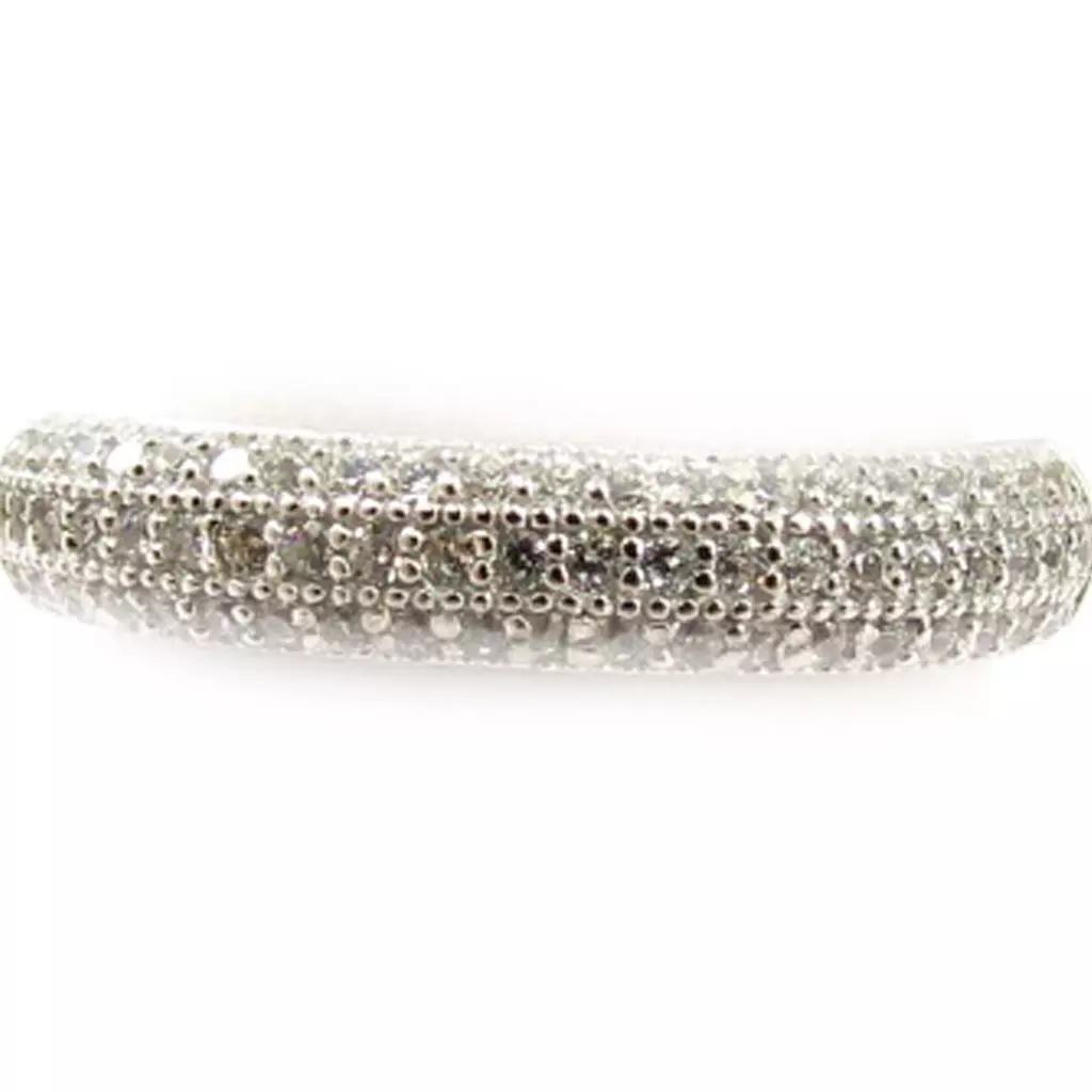 Les Trésors De Lily Alliance Argent 'Pour La Vie' Blanc 4 Mm [K7151]