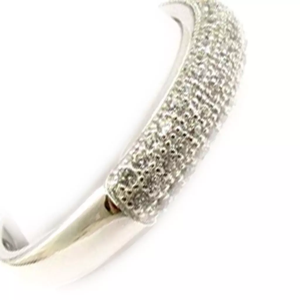 Les Trésors De Lily Alliance Argent 'Pour La Vie' Blanc 4 Mm [K7151]