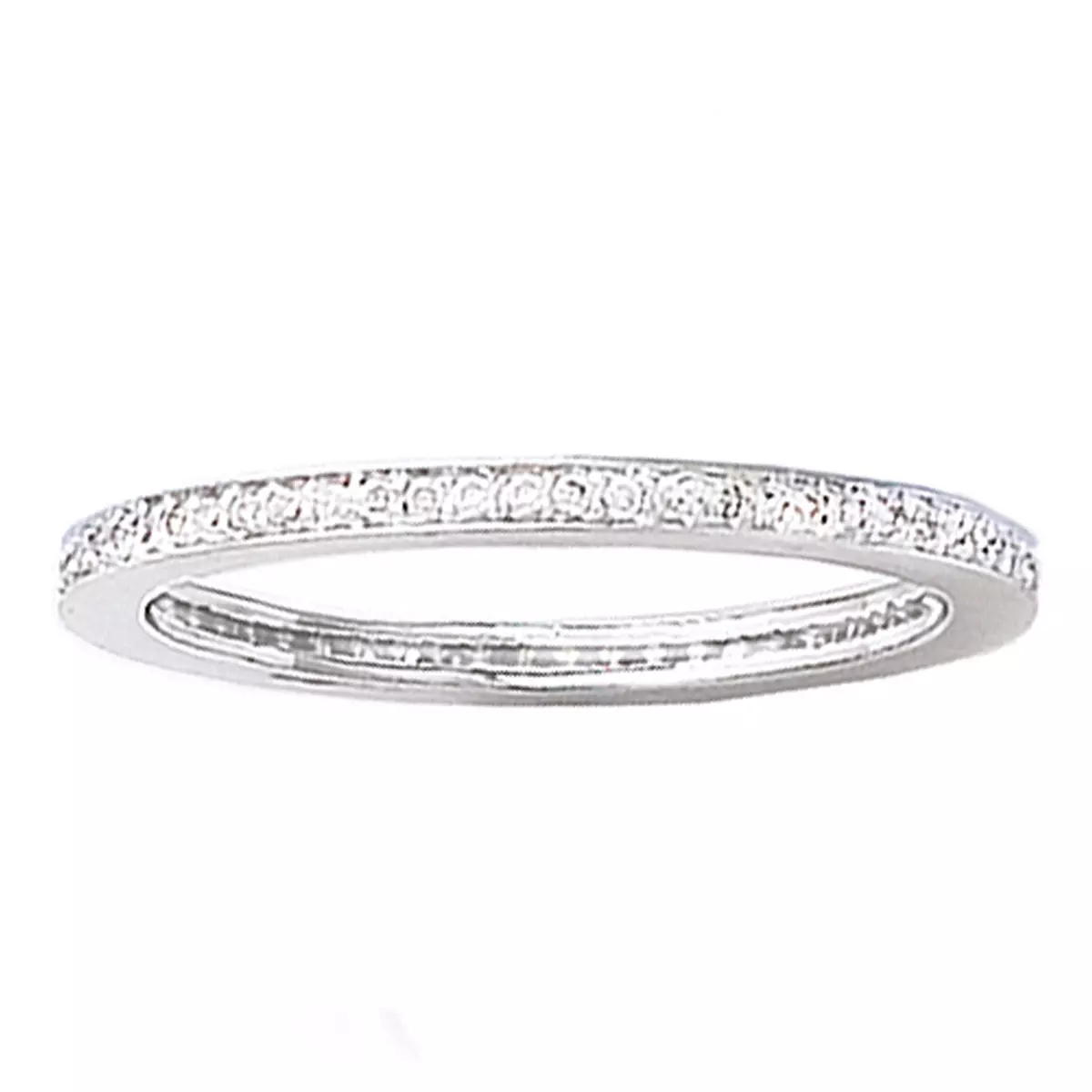 les trésors de lily Alliance Argent 'Pour la Vie' Blanc argenté (rhodié) 2 mm [K5123]