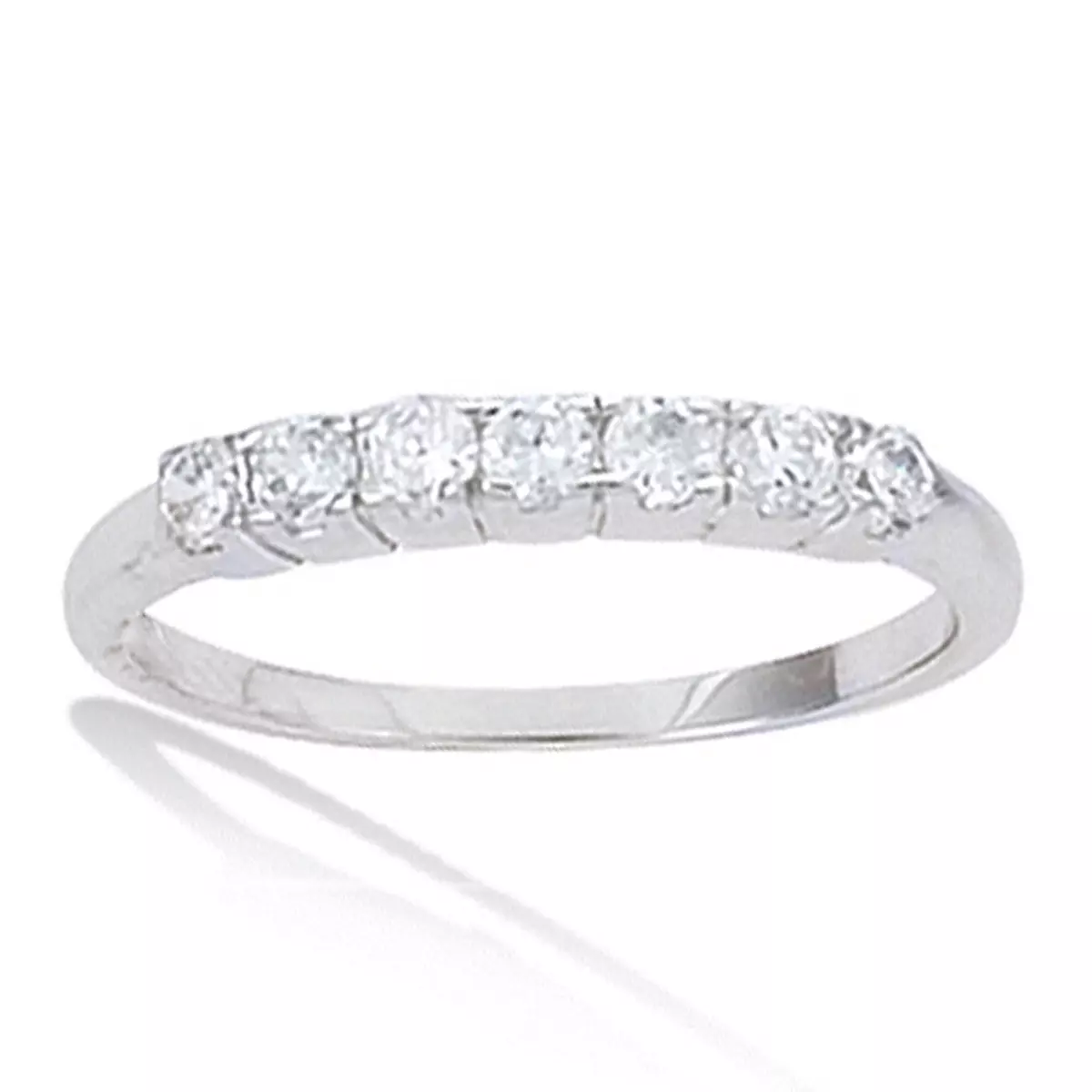 les trésors de lily Alliance Argent 'Pour la Vie' Blanc argenté (rhodié) 3 mm [G5618]