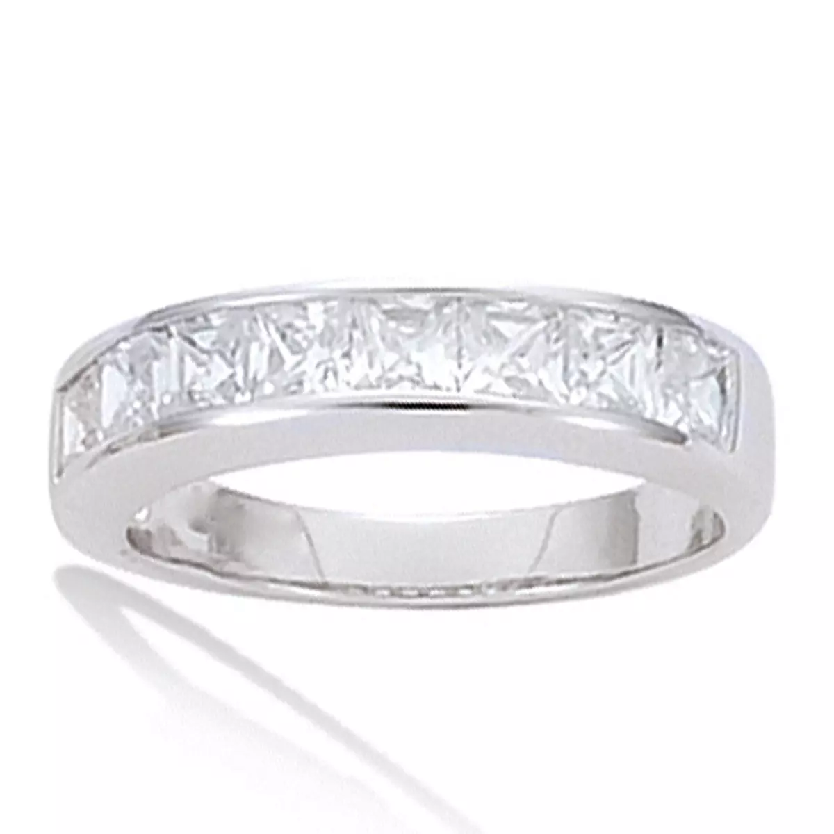 Les Trésors De Lily Alliance Argent 'Pour La Vie' Blanc Argenté (rhodié) 4 Mm [G5619]