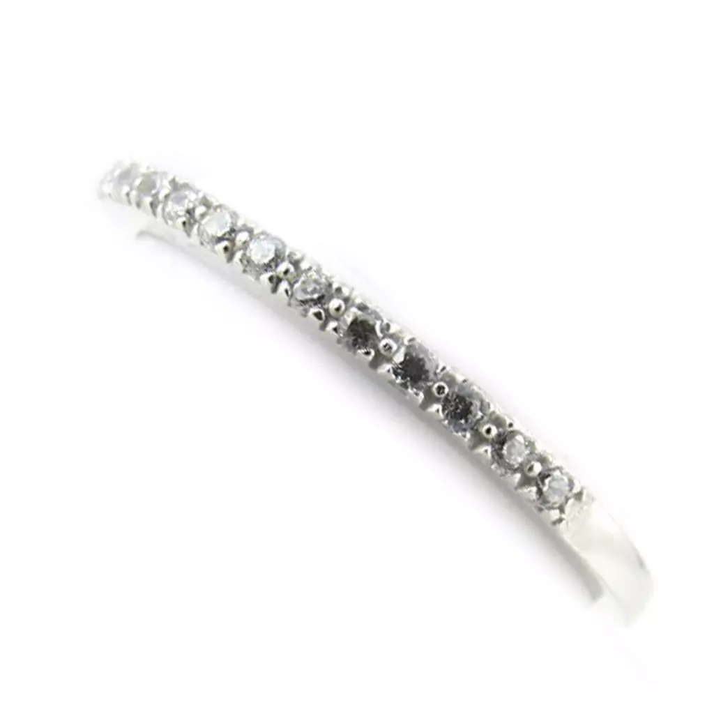 Les Trésors De Lily Alliance Argent 'Pour La Vie' Blanc [N1885]