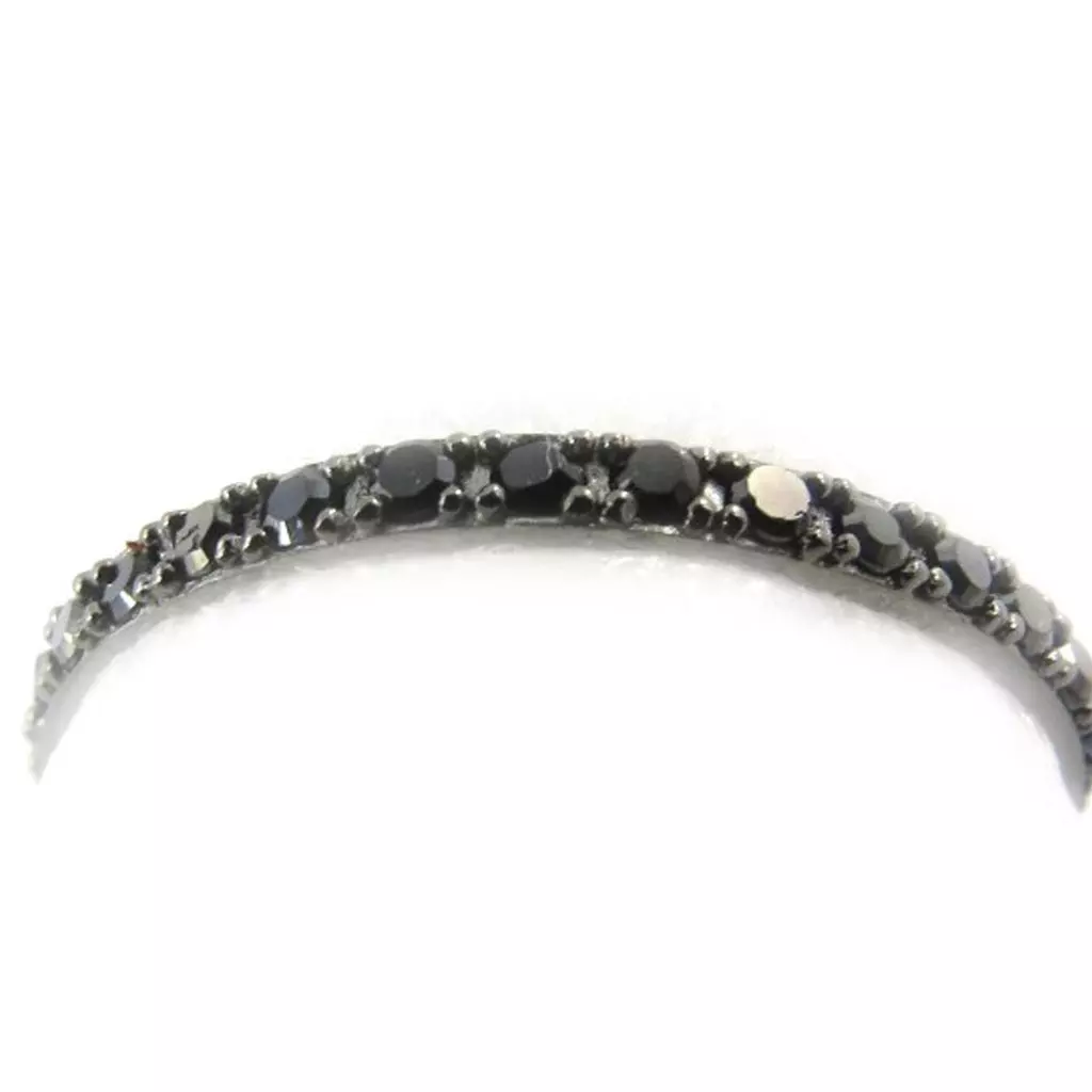 les trésors de lily Alliance Argent 'Pour la Vie' noir (rhodié) 15 mm [J5244]