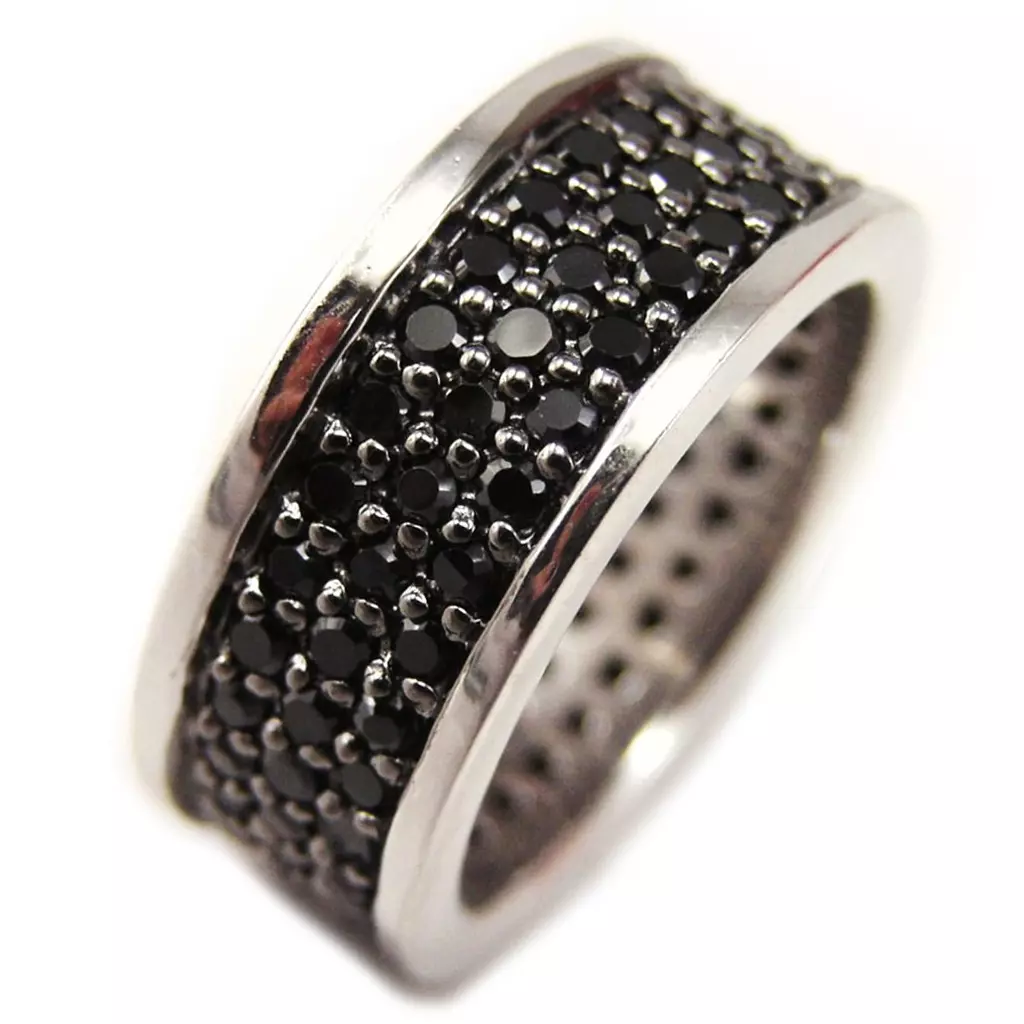 les trésors de lily Alliance Argent 'Romy' Noir [F4993]