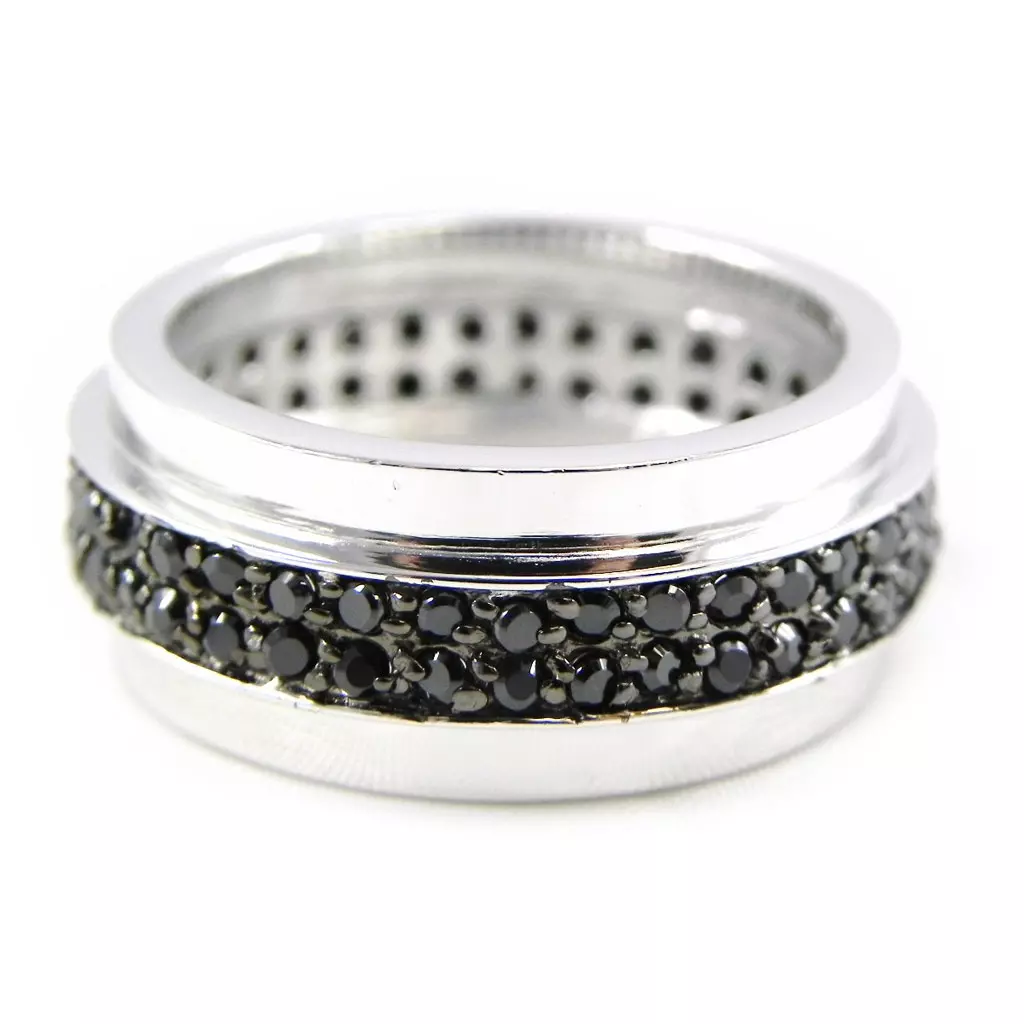 les trésors de lily Alliance Argent 'Romy' Noir [G5598]