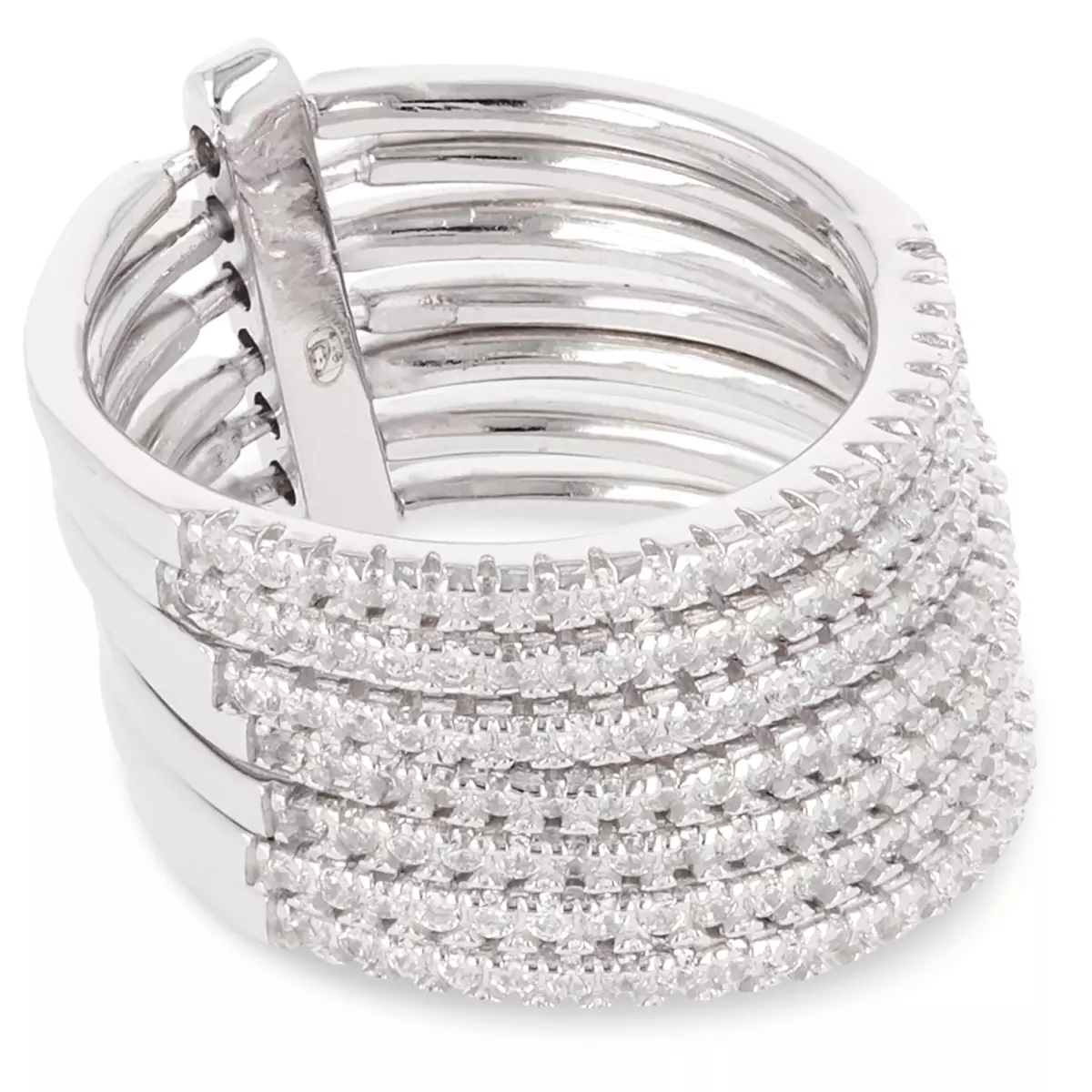 les trésors de lily Alliance Argent Semainier 'Sissi' blanc argenté (rhodié) 10 mm (7 rangs) [Q2674]