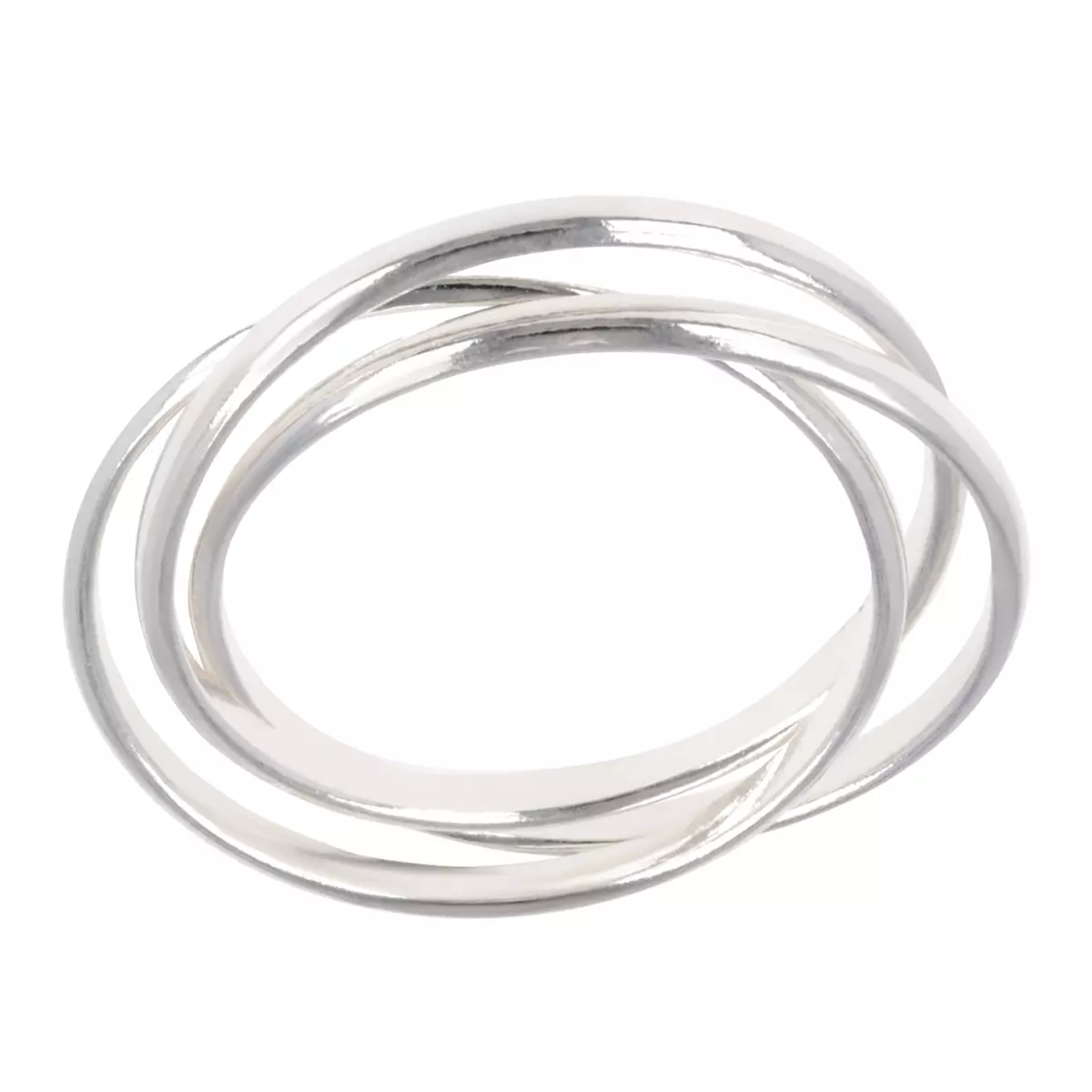 les trésors de lily Alliance Argent 'Trio' argenté (rhodié) 2 mm [R4148]