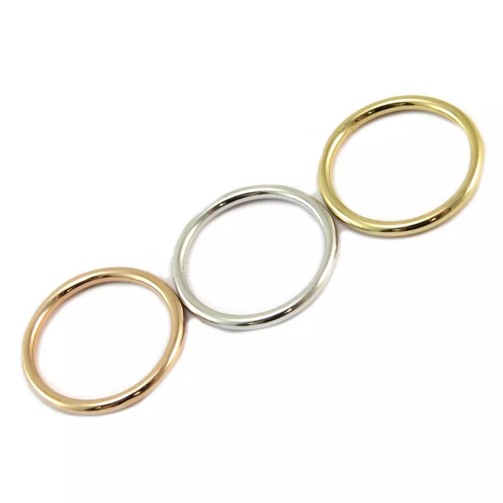 Les Trésors De Lily Alliance Argent 'Trio' Doré Argenté Rosé 2 Mm Chacun [P5993]