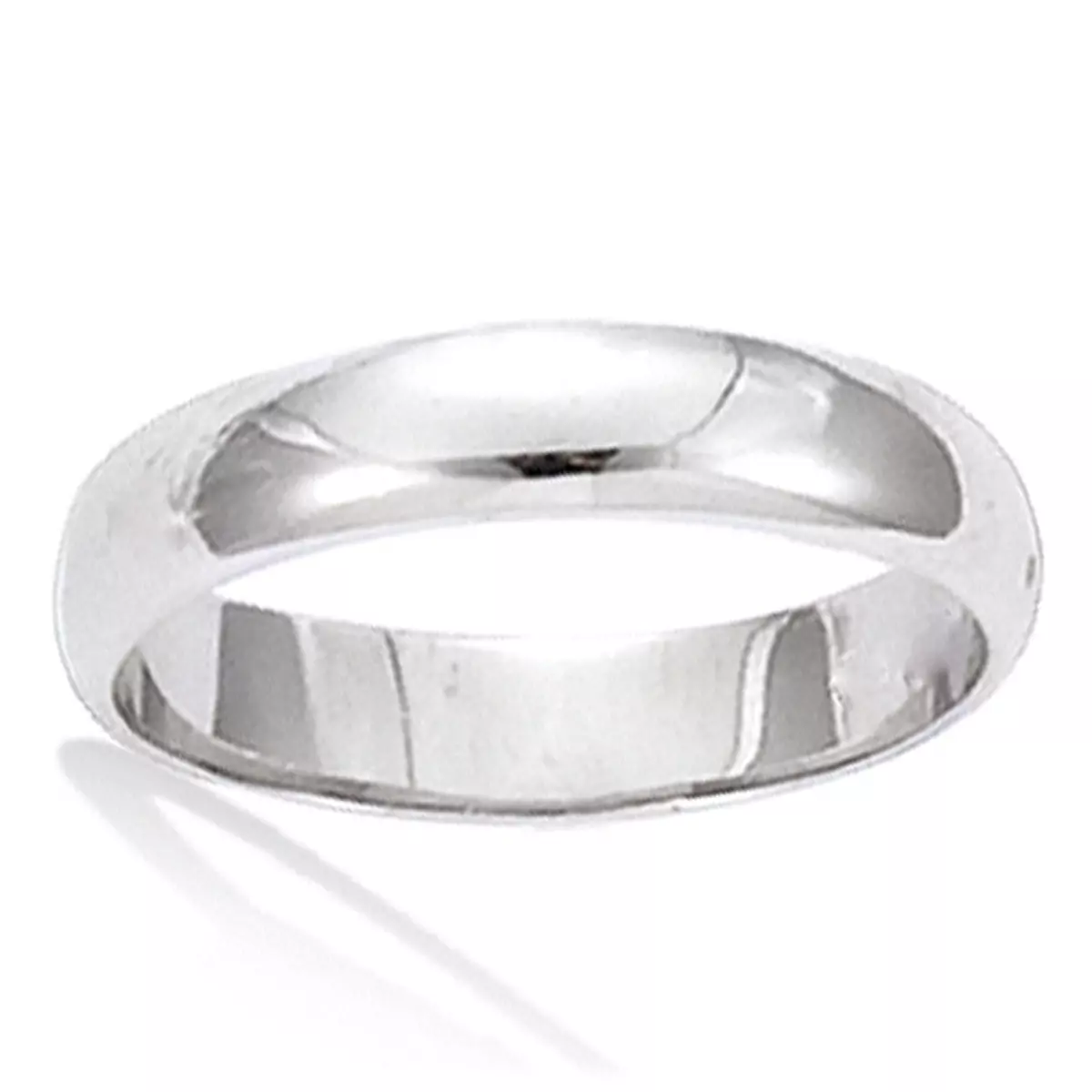 les trésors de lily Alliance Demi Jonc Argent rhodié 4 mm [G5590]