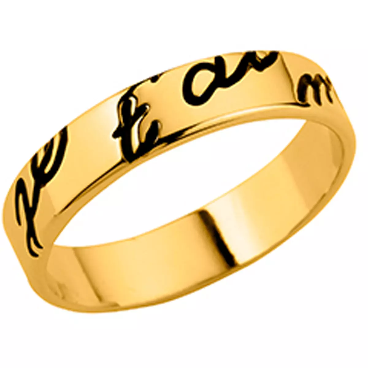 Les Trésors De Lily Alliance Plaqué Or 'Je T'aime' [M1158]