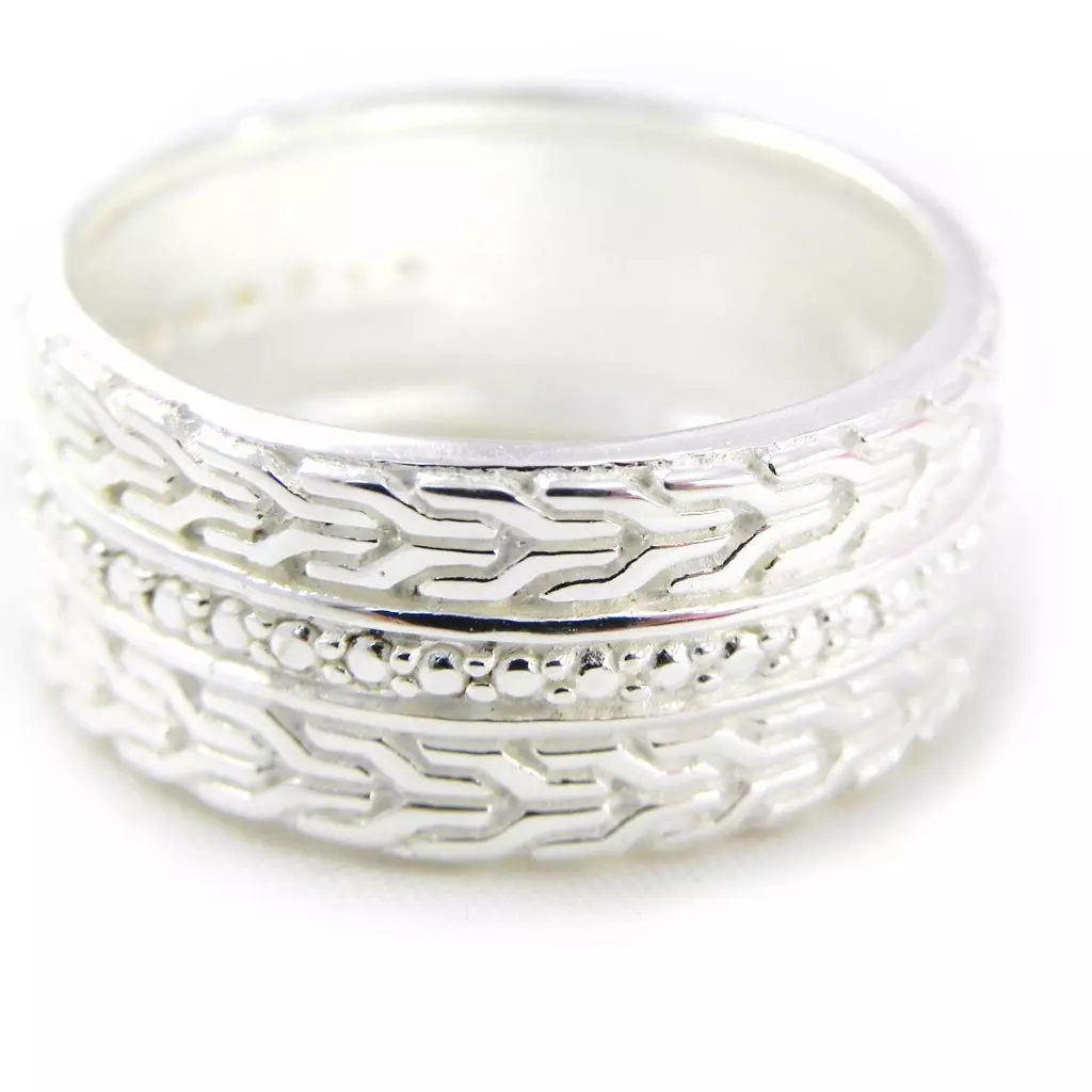 Les Trésors De Lily Anneau Argent 'Cléopatra' Argenté 1 Cm [H0370]