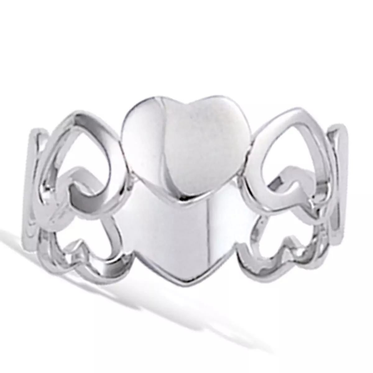 les trésors de lily Anneau Argent 'Love' argenté (rhodié) 6 mm [I4241]