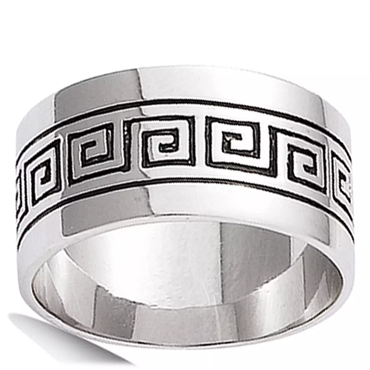 les trésors de lily Anneau Argent 'Rhodes' argenté 13 mm [G5600]