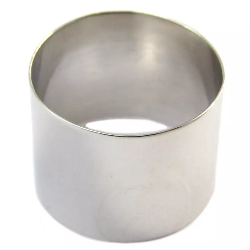 les trésors de lily Anneau Argent 'Tube' argenté (rhodié) 15 mm [K7677]
