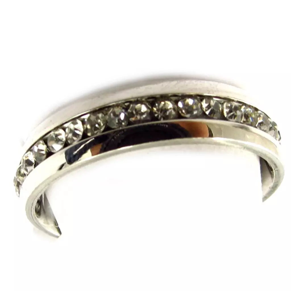 Les Trésors De Lily Bague Acier 'Lien D'Amour' Blanc 6 Mm [K7448]