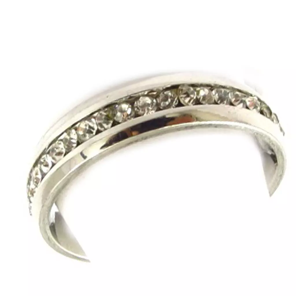 les trésors de lily Bague acier 'Lien d'Amour' blanc 6 mm [K7448]