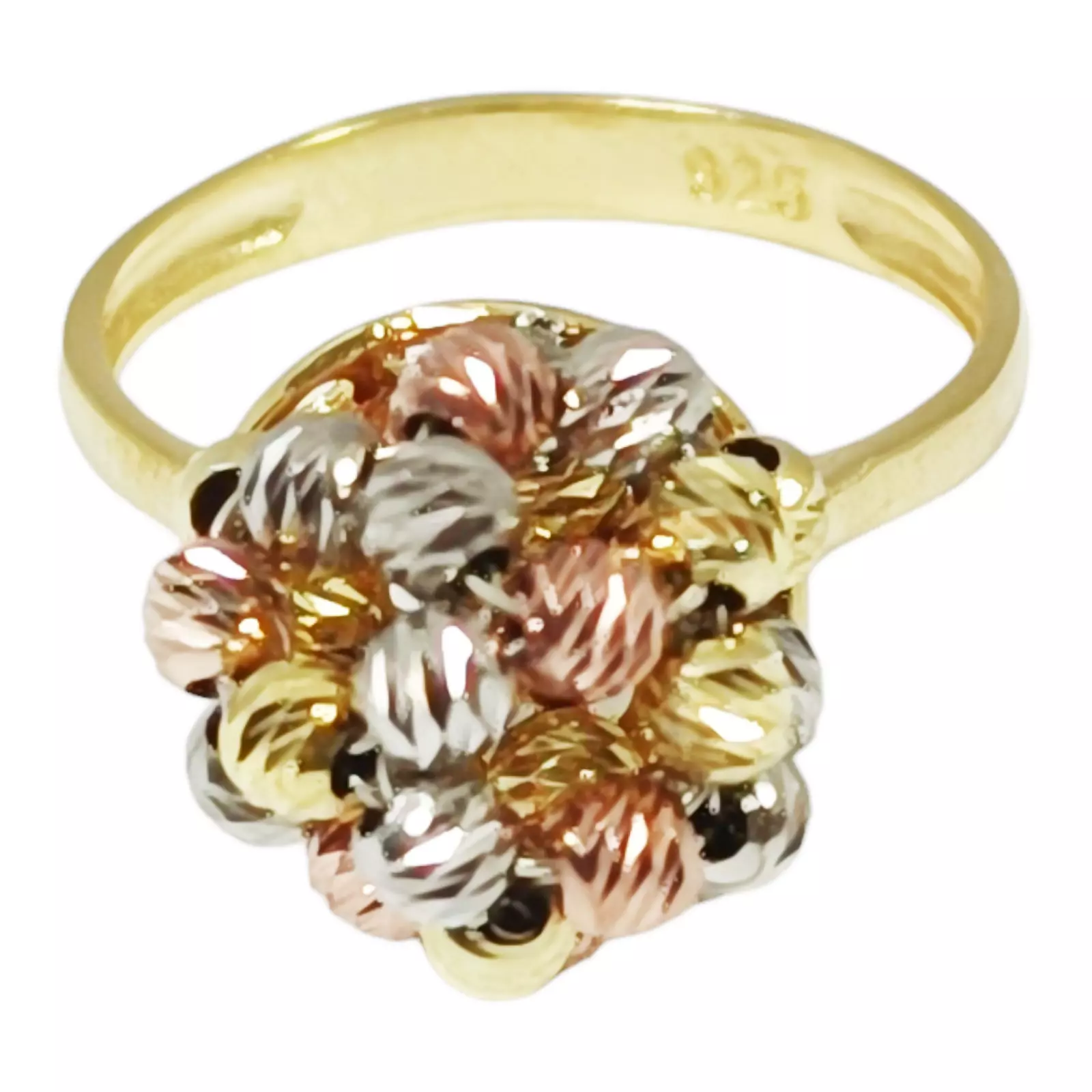 les trésors de lily Bague Argent 'Cleopatra' doré rosé argenté 12 mm [S0625]