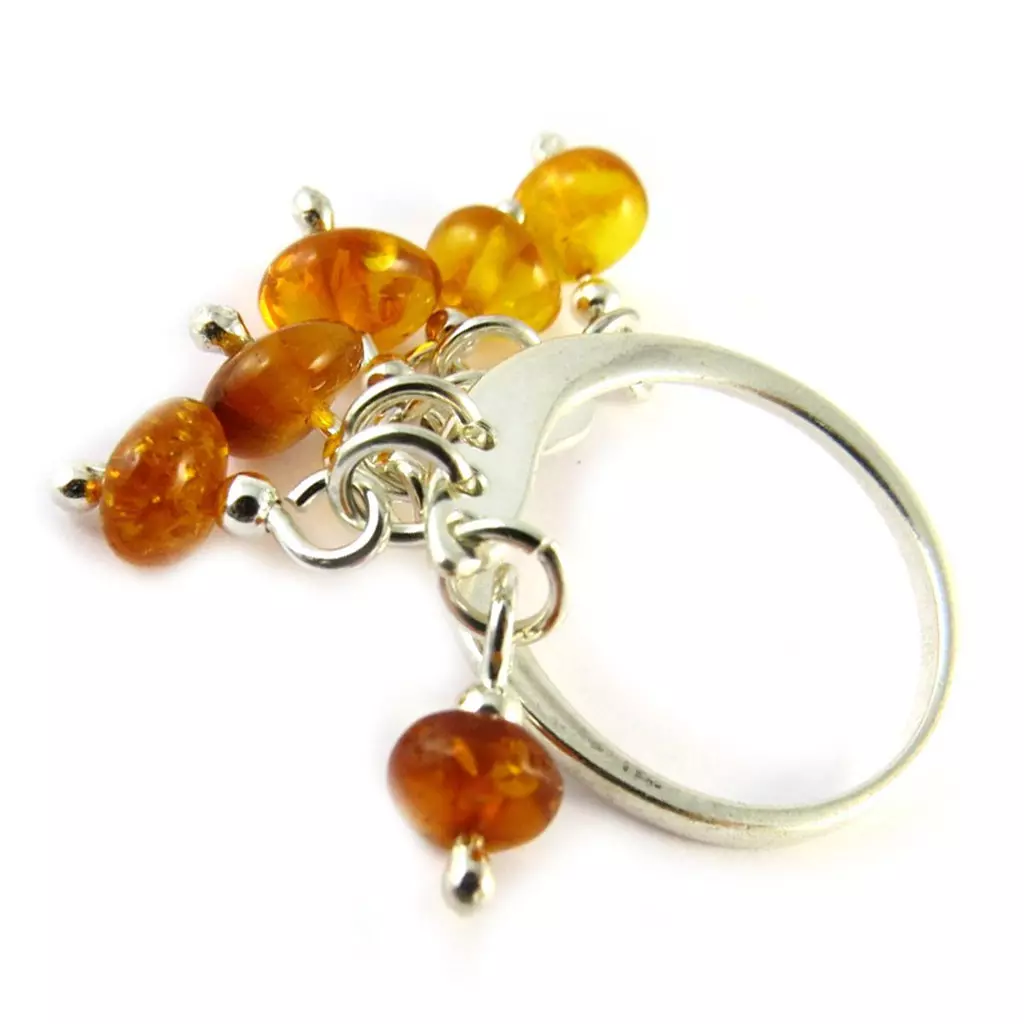 Les Trésors De Lily Bague Argent 'Inspiration' Ambre [H5451]
