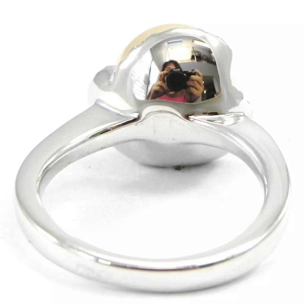 Les Trésors De Lily Bague Argent 'Pearl Beauty' Blanc 10 Mm [I3246]