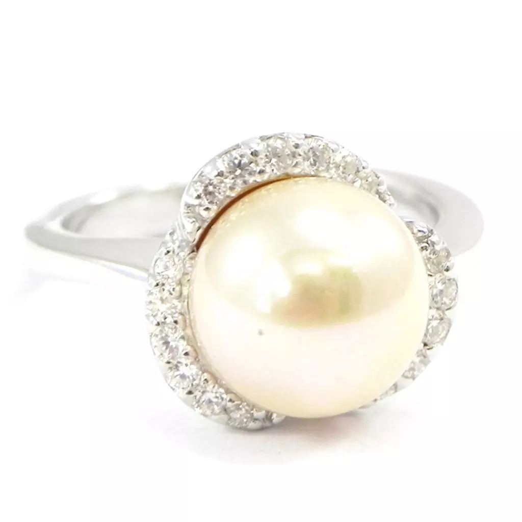 Les Trésors De Lily Bague Argent 'Pearl Beauty' Blanc 10 Mm [I3246]