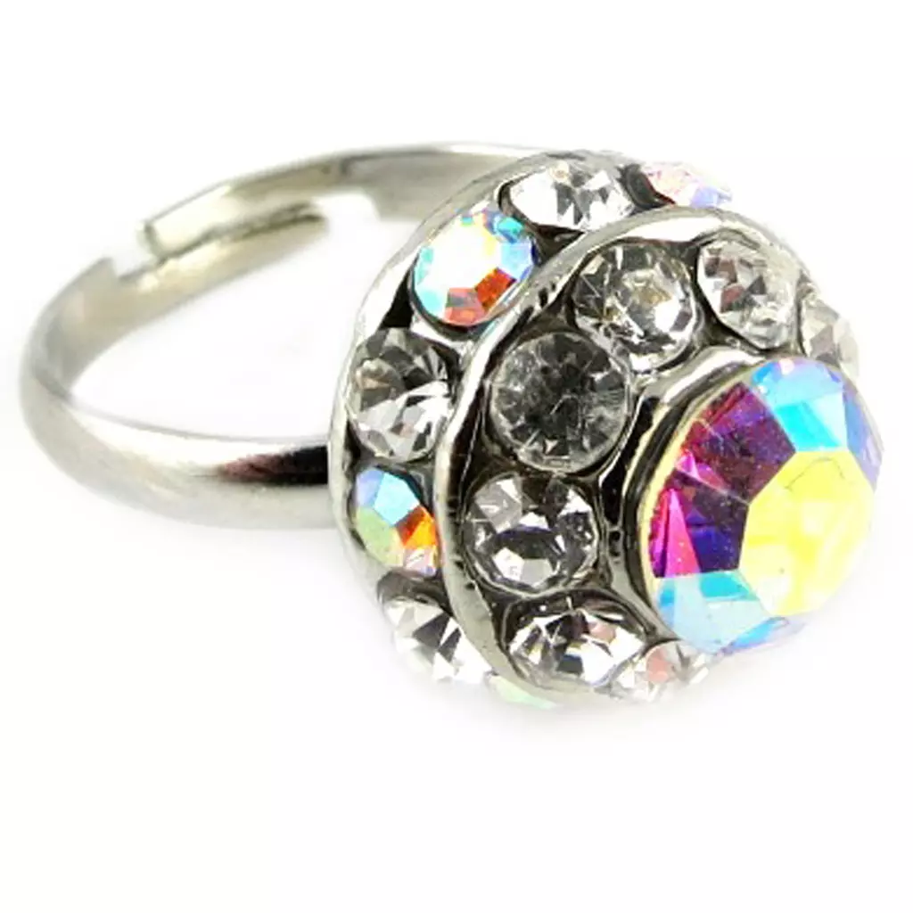 les trésors de lily Bague 'Dôme Castafiore' Blanc [D9786]