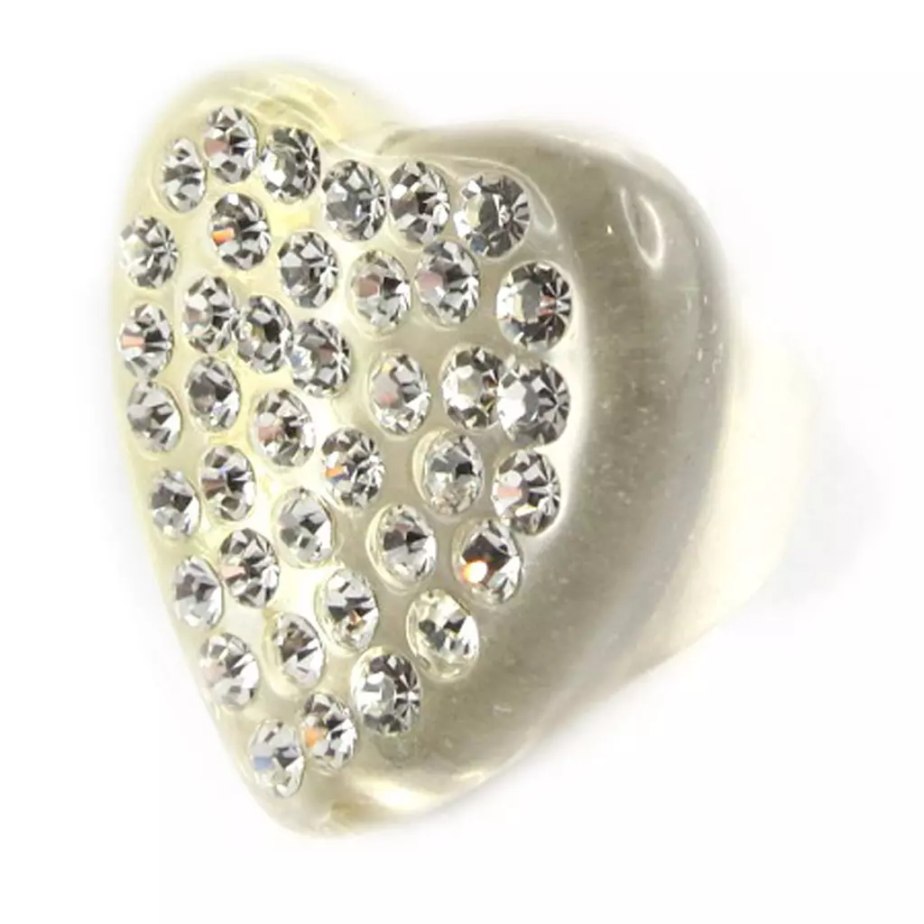 Les Trésors De Lily Bague 'Illuminations' Coeur Blanc [F2263]
