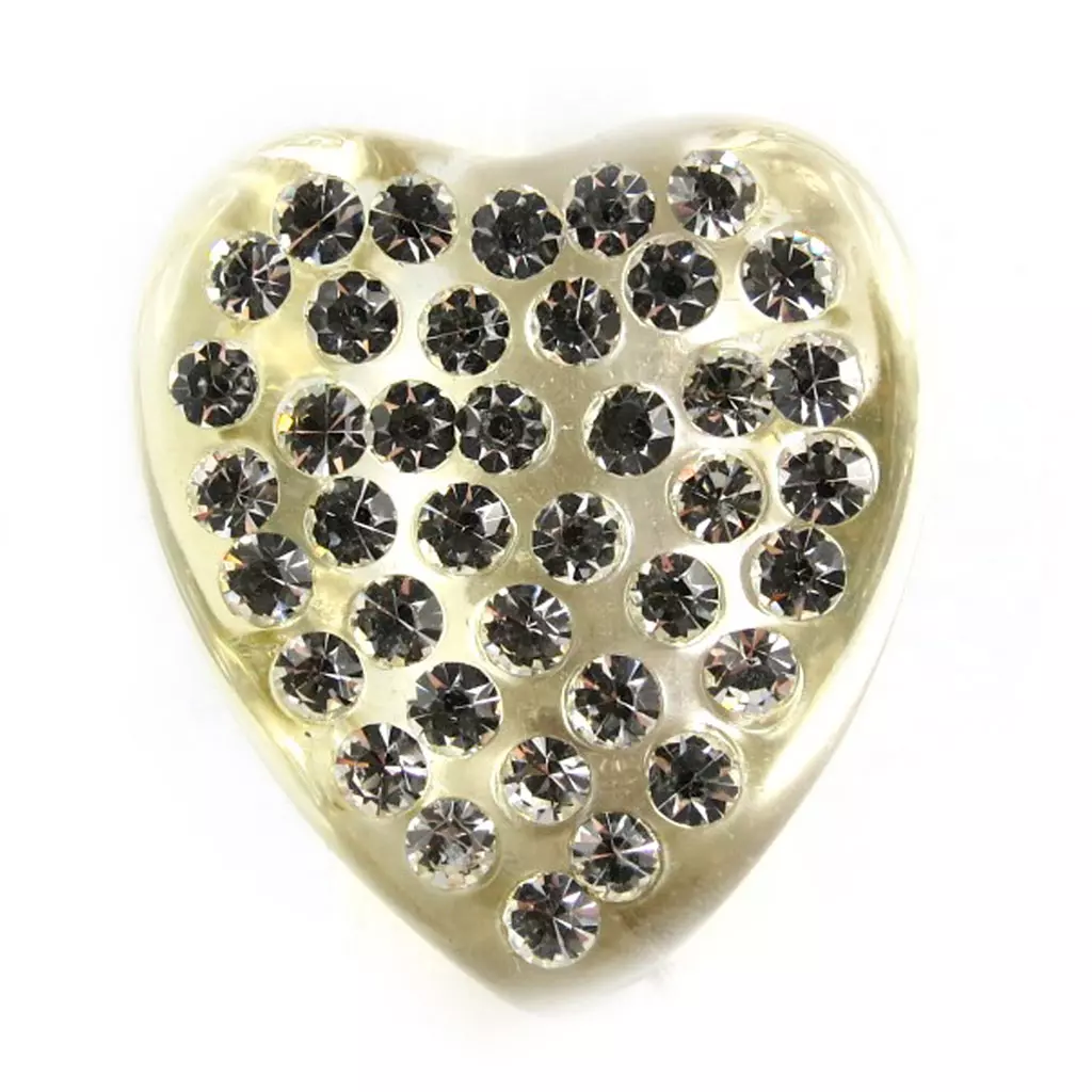 les trésors de lily Bague 'Illuminations' Coeur Blanc [F2263]