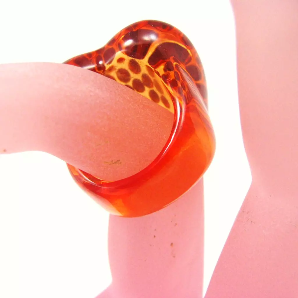 Les Trésors De Lily Bague 'Illuminations' Coeur Orange [F2262]