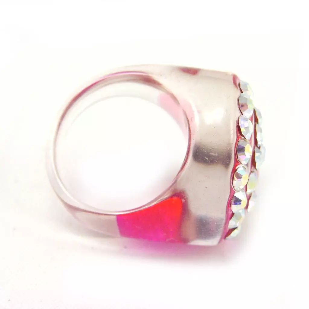 Les Trésors De Lily Bague 'Illuminations' Coeur Rose [F2304]