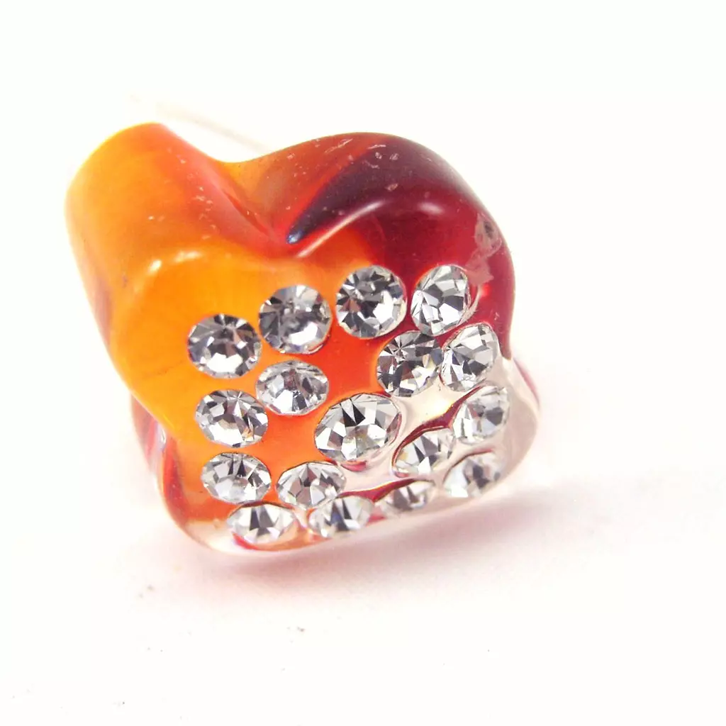 Les Trésors De Lily Bague 'Illuminations' Orange [F2323]