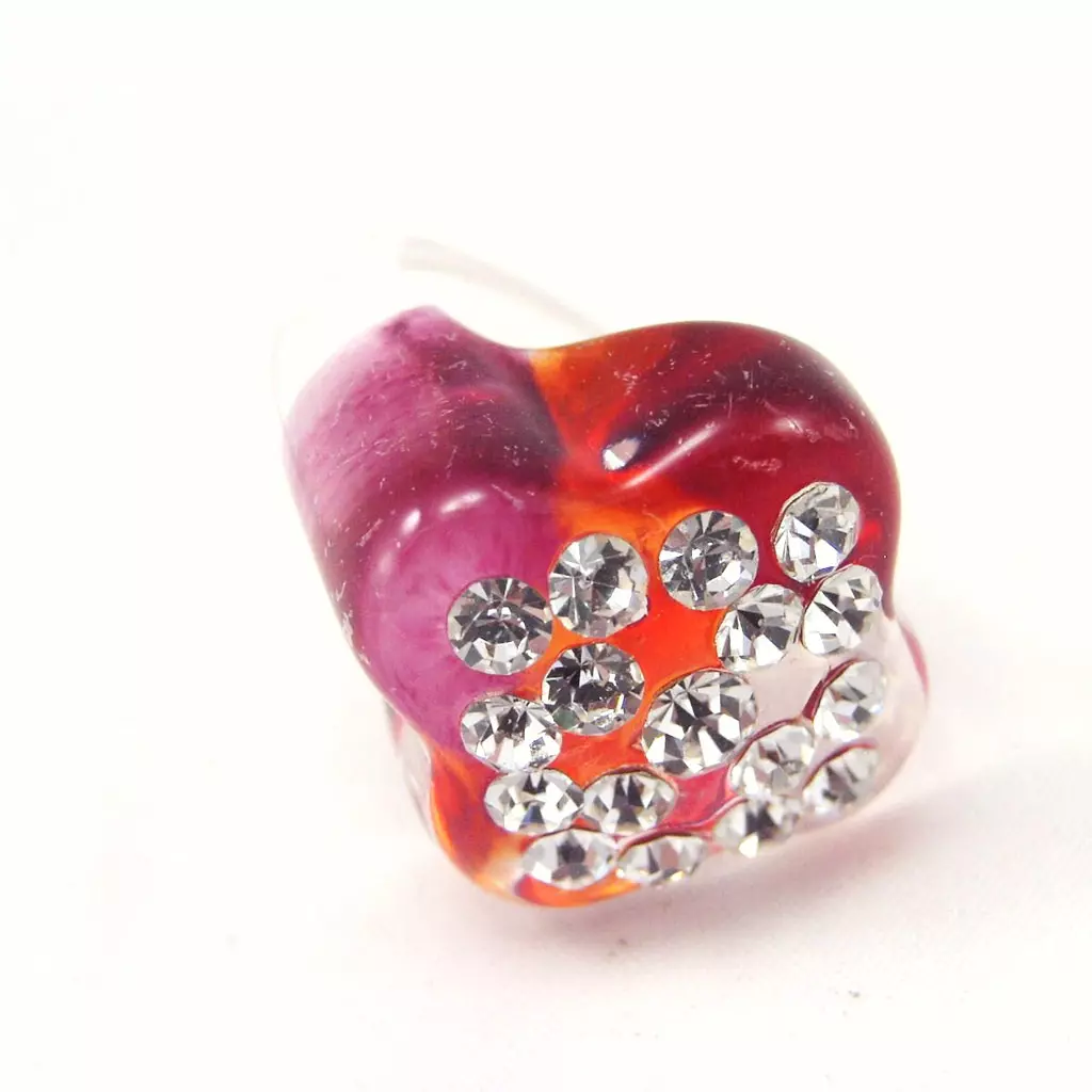 Les Trésors De Lily Bague 'Illuminations' Rouge [F2324]