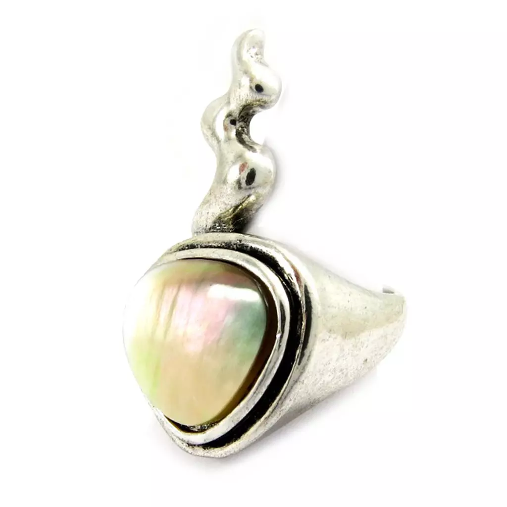 Les Trésors De Lily Bague 'Kilimanjaro' Beige Argenté [G2925]