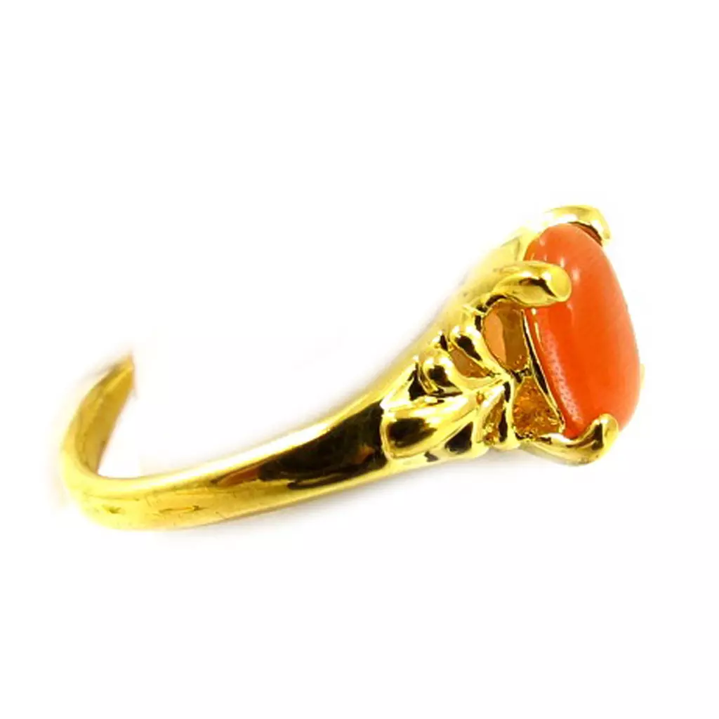 Les Trésors De Lily Bague 'Scarlett' Orange 8x6 Mm [K7445]
