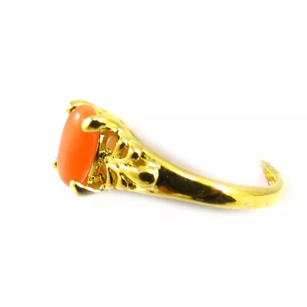 Les Trésors De Lily Bague 'Scarlett' Orange 8x6 Mm [K7445]