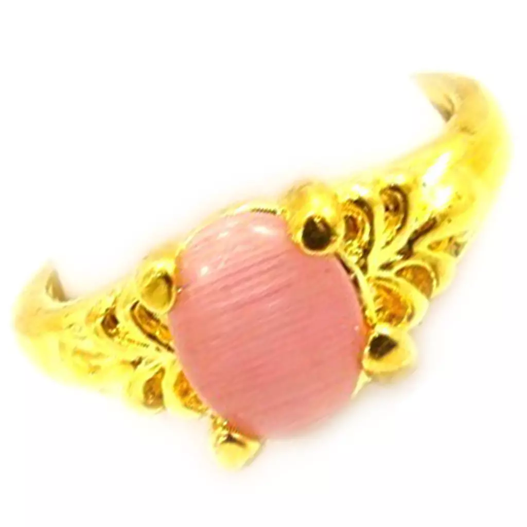 les trésors de lily Bague 'Scarlett' rose doré 8x6 mm [R8426]