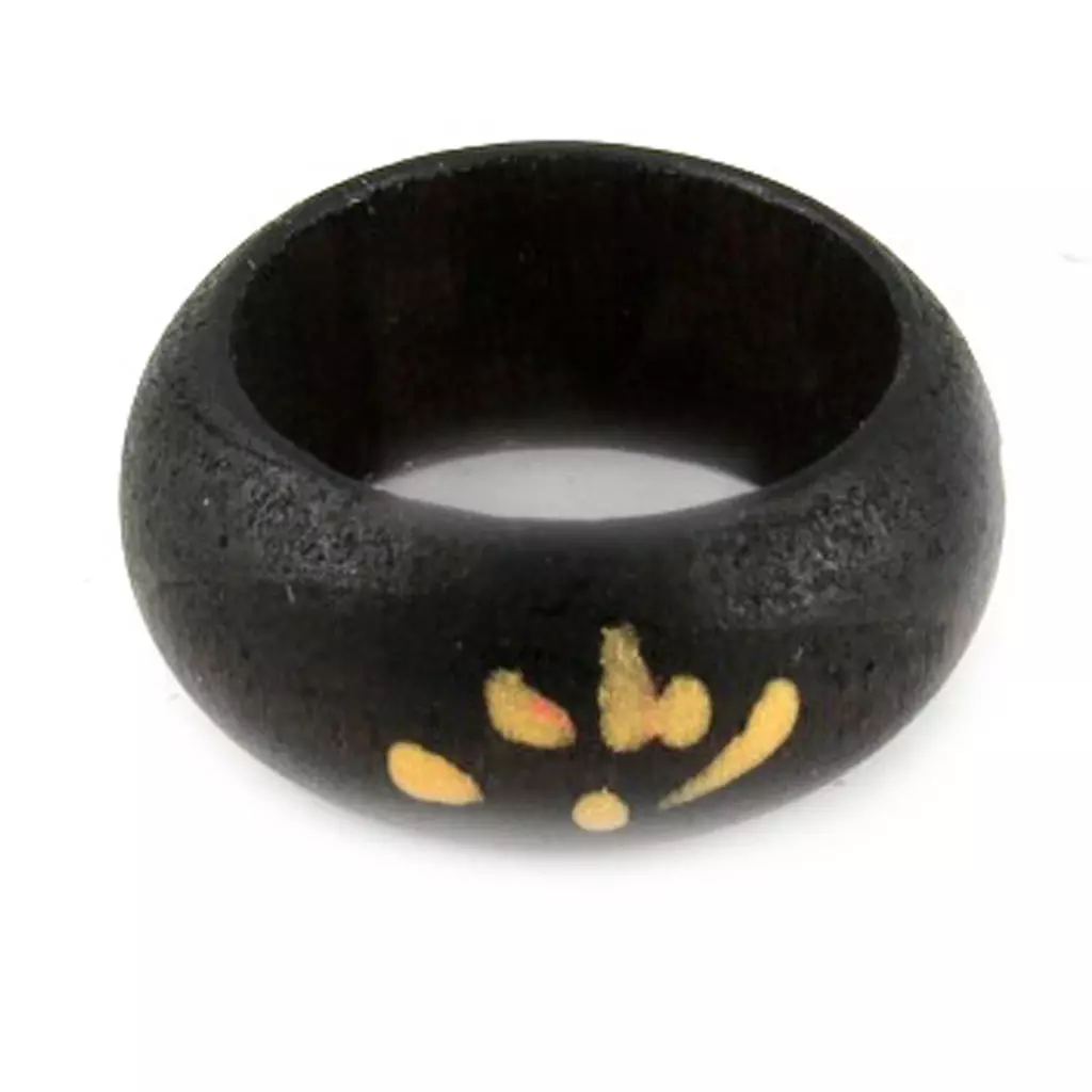 les trésors de lily Bague 'Zoulou' Marron Foncé [D9807]