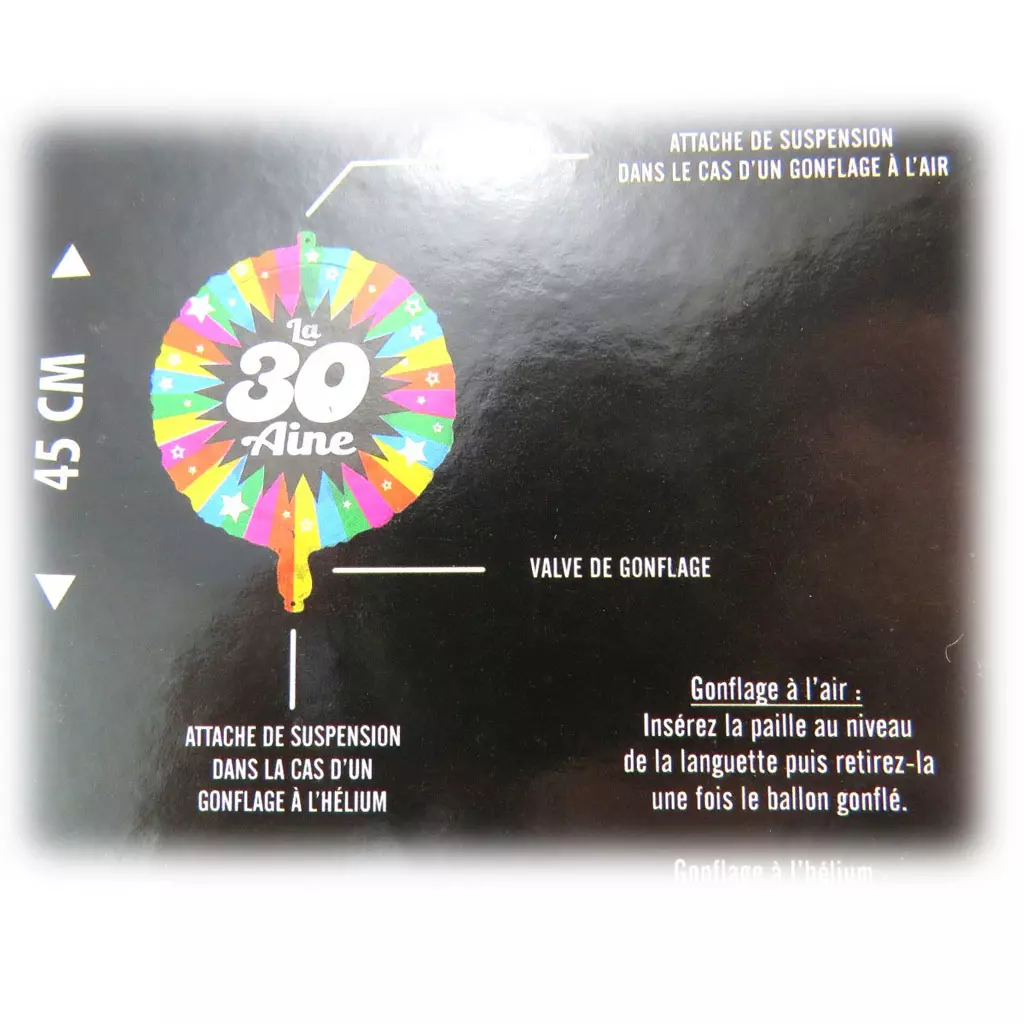 Les Trésors De Lily Ballon Métallique '30 Ans' Tutti Frutti 45 Cm [P5353]