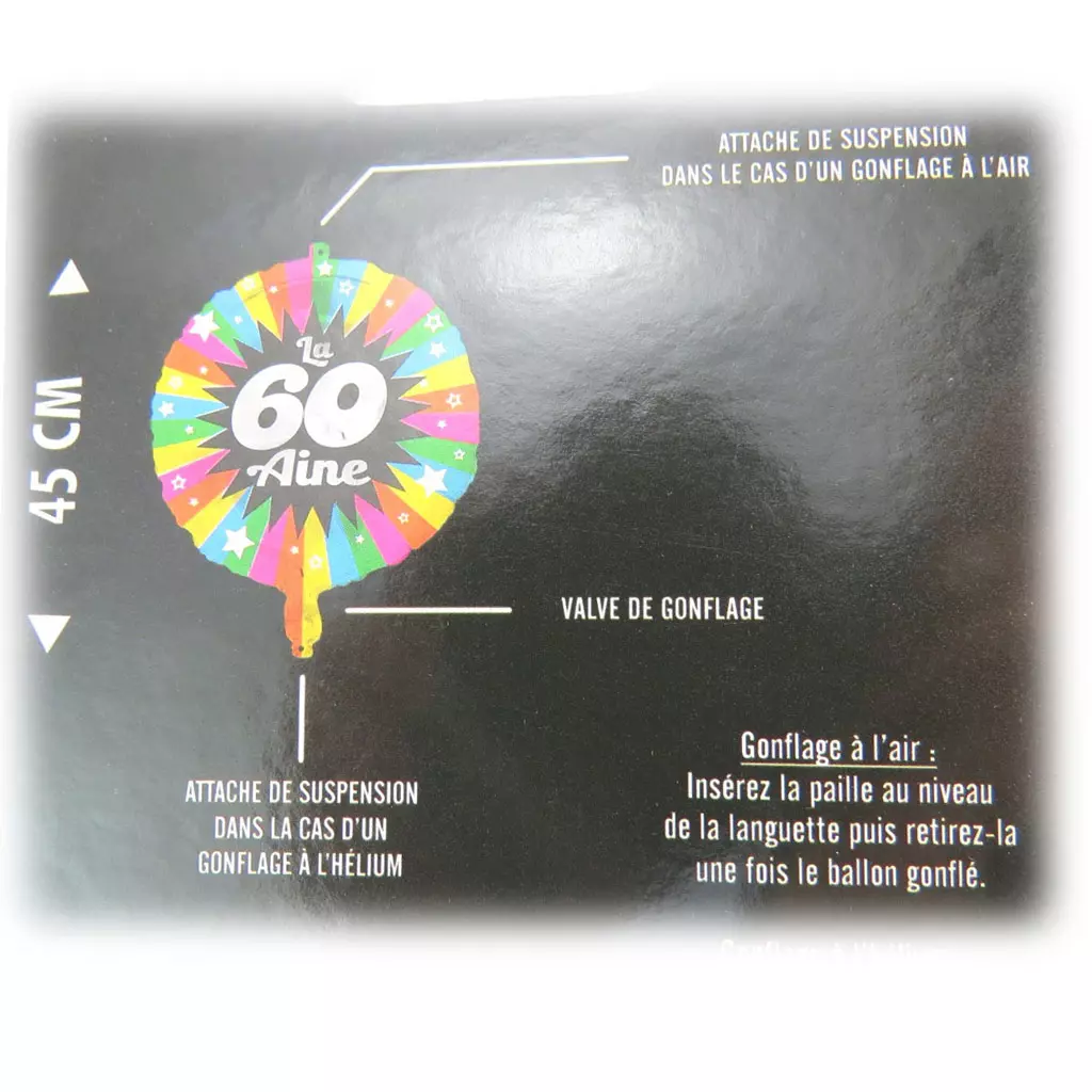 Les Trésors De Lily Ballon Métallique '60 Ans' Tutti Frutti 45 Cm [P5356]