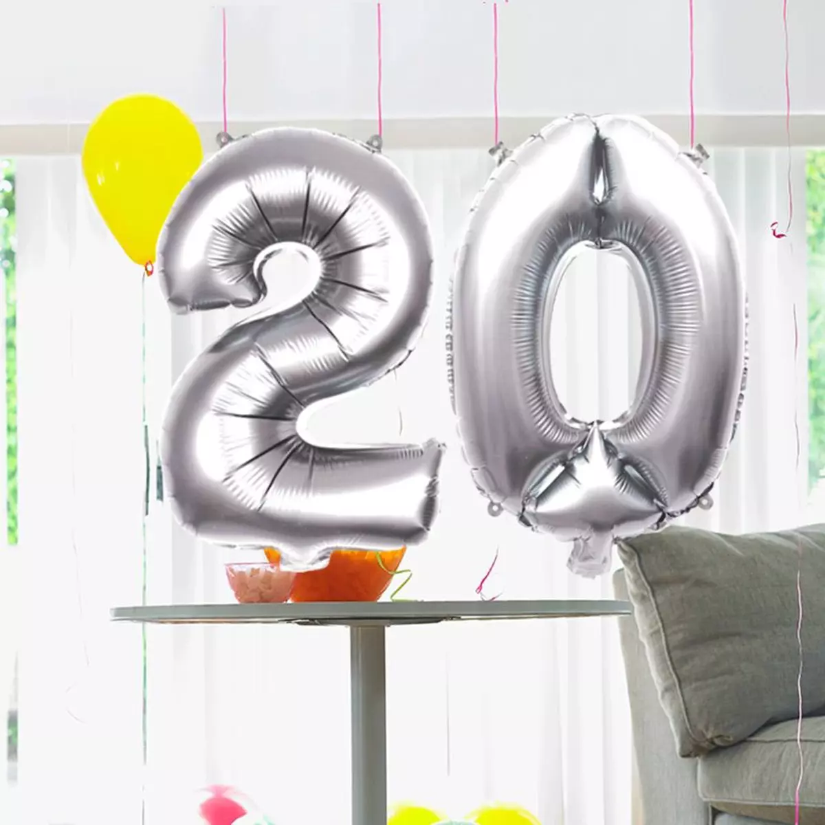 Les Trésors De Lily Ballon Métallique 'Chiffre 0' Argenté 1 M [Q4526]