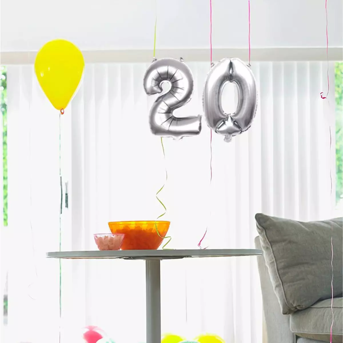 Les Trésors De Lily Ballon Métallique 'Chiffre 0' Argenté 35 Cm [Q4516]